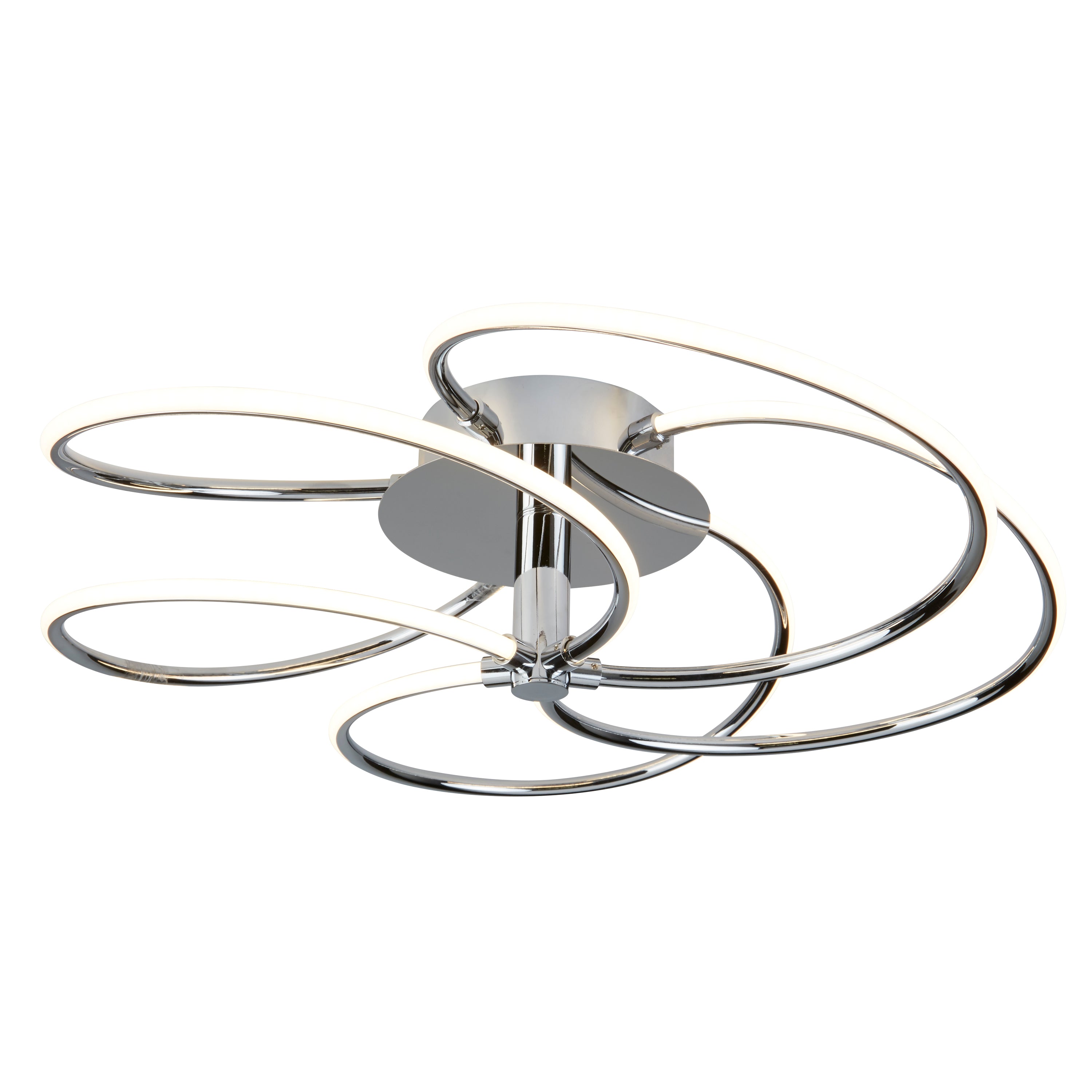 Bardot 5Lt Flush - Chrome Metal & Opal Acrylic