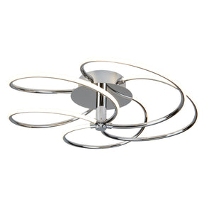 Bardot 5Lt Flush - Chrome Metal & Opal Acrylic