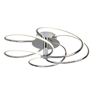 Bardot 5Lt Flush - Chrome Metal & Opal Acrylic
