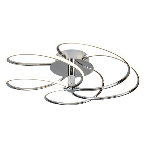 Bardot 5Lt Flush - Chrome Metal & Opal Acrylic