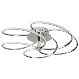 Searchlight Electric Bardot 5Lt Flush - Chrome Metal & Opal Acrylic 7055-5CC