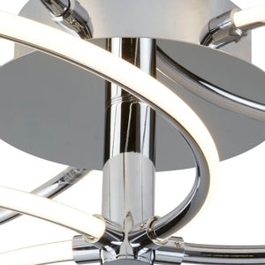 Searchlight Electric Bardot 5Lt Flush - Chrome Metal & Opal Acrylic 7055-5CC