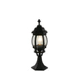 Bel Aire Outdoor Post 500mm, Black with Clear Glass
