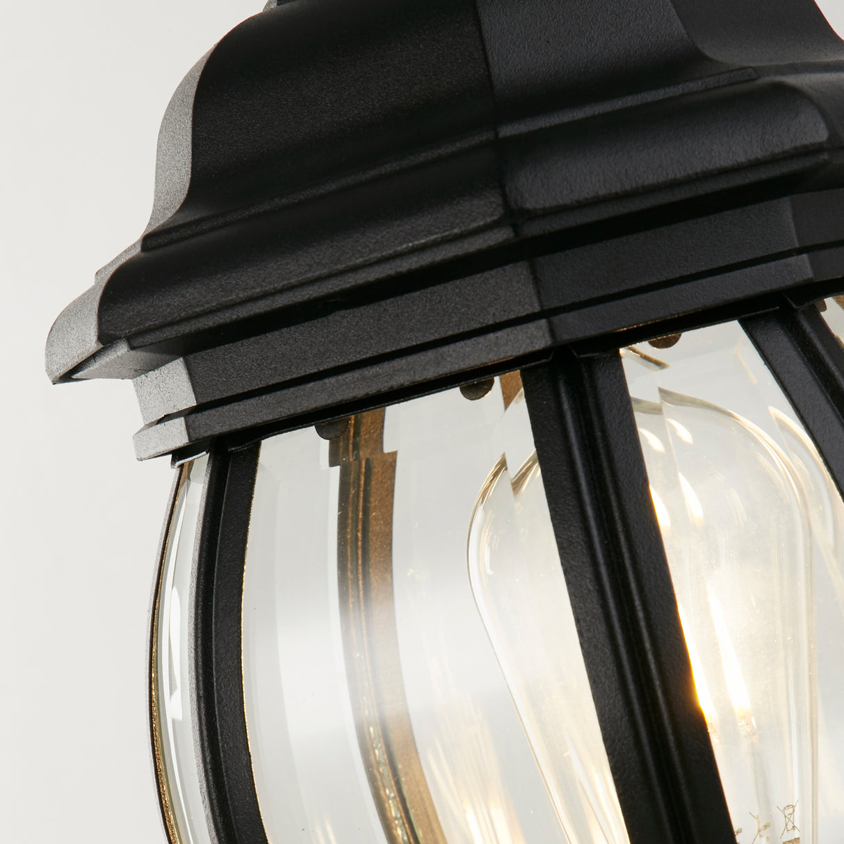 Searchlight Electric Bel Aire Outdoor Post 500mm, Black with Clear Glass 7172