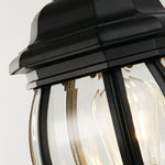 Searchlight Electric Bel Aire Outdoor Post 500mm, Black with Clear Glass 7172