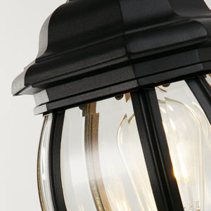 Searchlight Electric Bel Aire Outdoor Post 500mm, Black with Clear Glass 7172