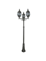 Searchlight Electric Bel Aire Outdoor Post - Black Metal & Clear Glass 7173-3