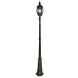 Bel Aire 221cm Outdoor Post  -  Silk Black & Glass, IP23