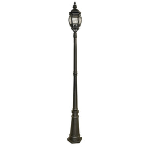 Bel Aire 221cm Outdoor Post  -  Silk Black & Glass, IP23