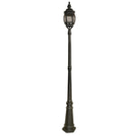 Searchlight Electric Bel Aire 221cm Outdoor Post  -  Silk Black & Glass, IP23 7174