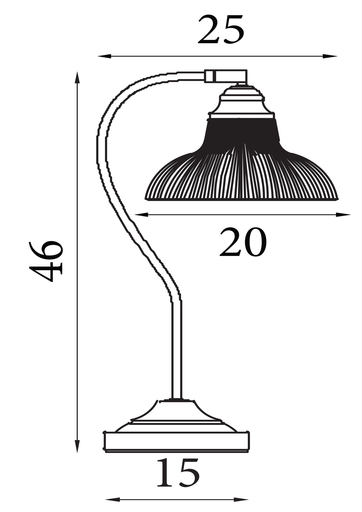 Searchlight Electric Bistro III Table Lamp -Satin Silver & Holphane Style Glass 7180SS