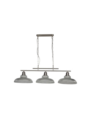 Searchlight Electric Bistro III 3Lt Bar Pendant - Satin Silver Metal 7183-3SS