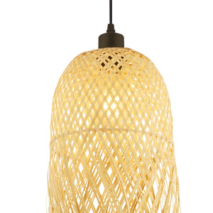 Searchlight Electric x Bali Pendant - Bamboo 7188CW