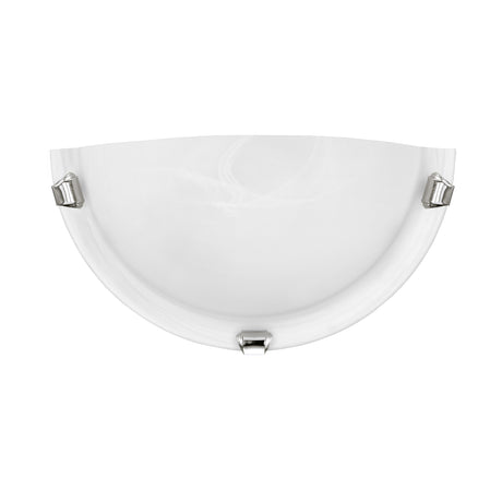 Eglo EU SALOME Wall Light – Chrome Steel with White Alabaster Glass, E27, Indoor Lighting