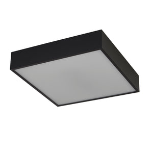 Searchlight Electric Zeus Flush - Black Metal & Opal Polycarbonate 72370BK