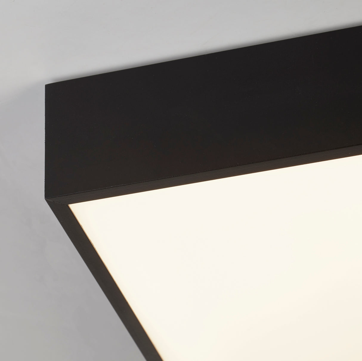 Searchlight Electric Zeus Flush - Black Metal & Opal Polycarbonate 72370BK