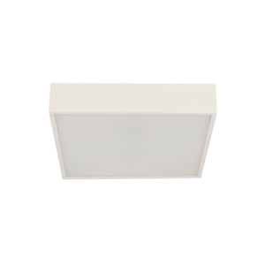 Searchlight Electric Zeus Flush - White Metal & Opal Polycarbonate 72370WH