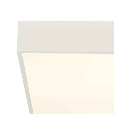 Searchlight Electric Zeus Flush - White Metal & Opal Polycarbonate 72370WH