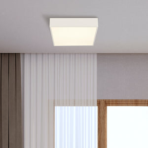 Searchlight Electric Zeus Flush - White Metal & Opal Polycarbonate 72370WH