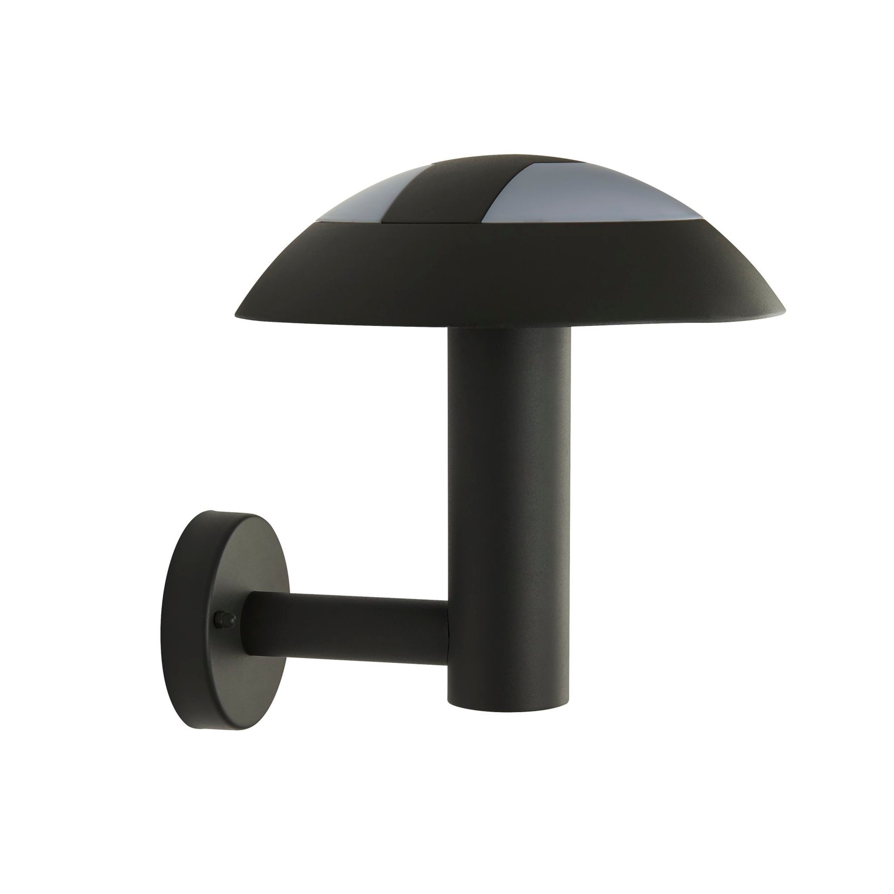 Searchlight Electric Mushroom Outdoor Wall Light- Grey Metal & Opal Polycarbonate 7263GY