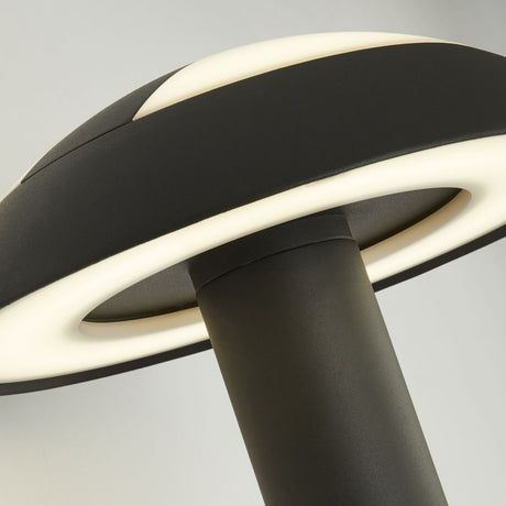 Searchlight Electric Mushroom Outdoor Wall Light- Grey Metal & Opal Polycarbonate 7263GY