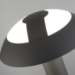 Searchlight Electric Mushroom Outdoor Post  - Dark Grey & Opal Polycarbonate 7264-730