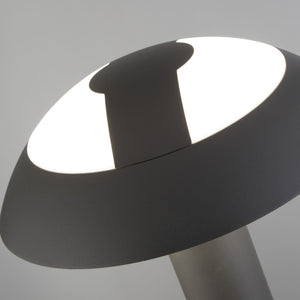 Searchlight Electric Mushroom Outdoor Post  - Dark Grey & Opal Polycarbonate 7264-730