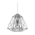 Searchlight Electric Geometric Cage Ceiling Pendant - Chrome Metal 7271CC