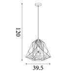 Searchlight Electric Geometric Cage Ceiling Pendant - Chrome Metal 7271CC