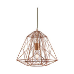 Geometric Pendant - Shiny Copper Metal