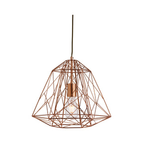Geometric Pendant - Shiny Copper Metal