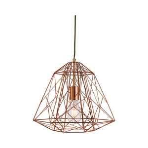 Geometric Pendant - Shiny Copper Metal