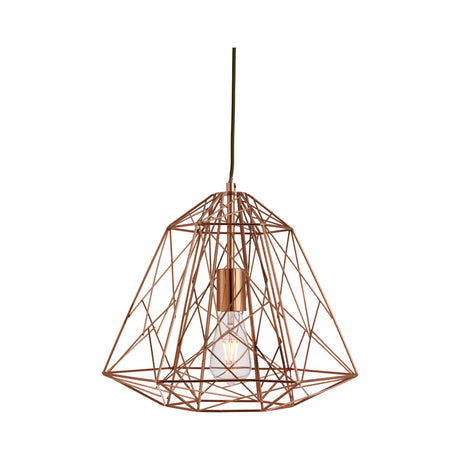 Geometric Pendant - Shiny Copper Metal