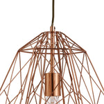 Searchlight Electric Geometric Pendant - Shiny Copper Metal 7271CU