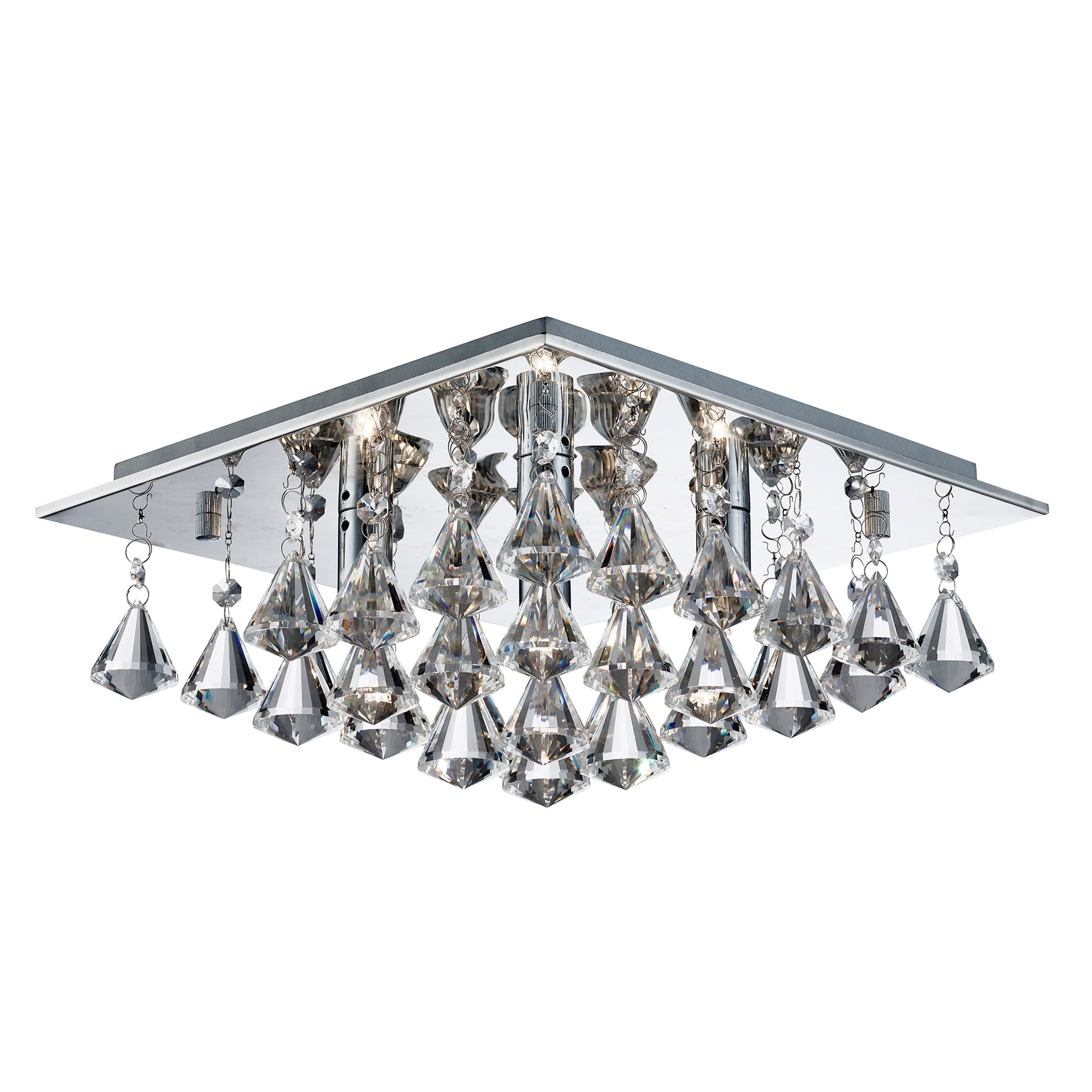 Hanna 4Lt Flush -  Chrome & Clear Crystal Drops