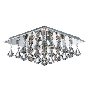 Hanna 4Lt Flush -  Chrome & Clear Crystal Drops