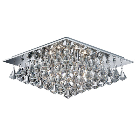 Hanna 6Lt Flush  - Chrome Metal & Clear Crystal