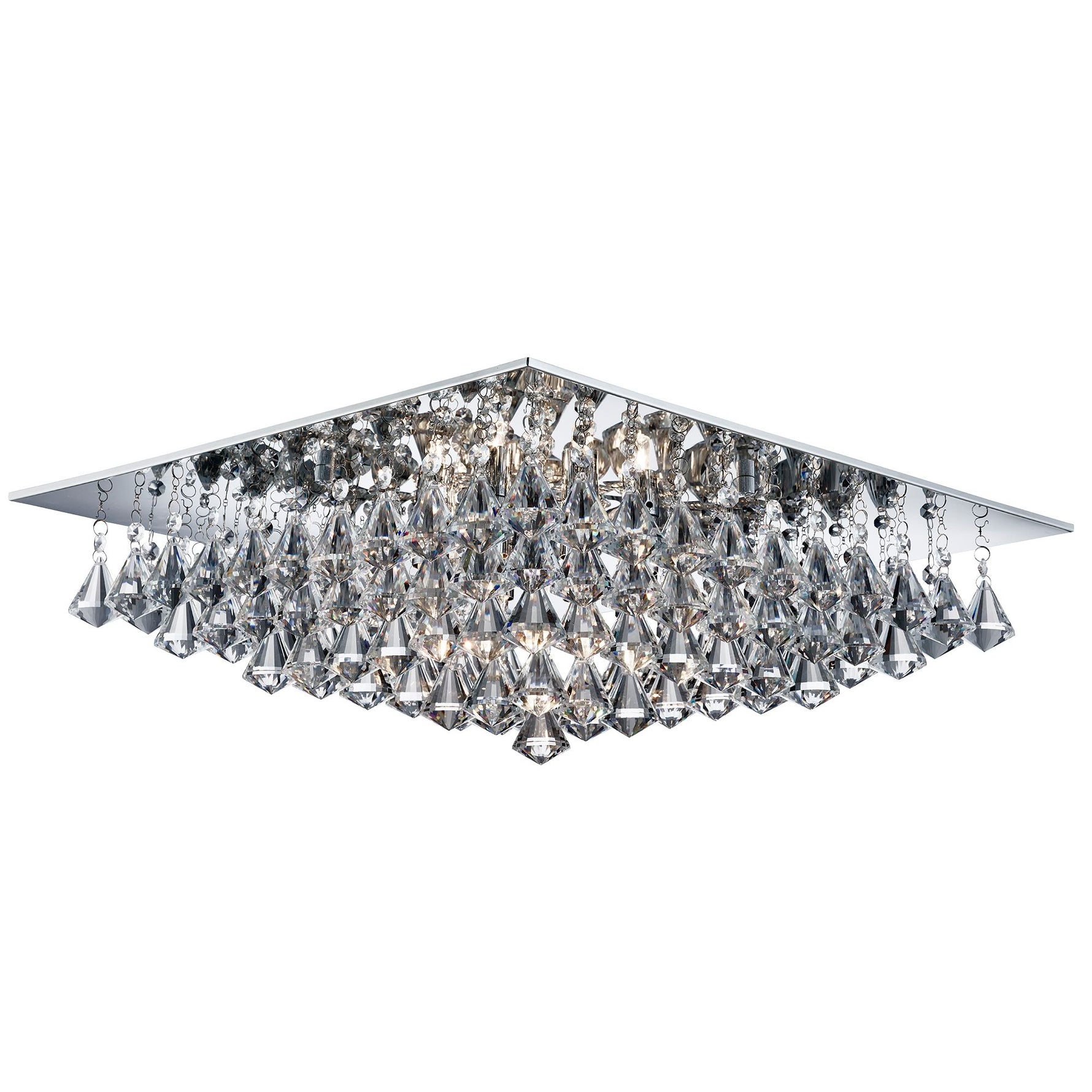 Hanna 8Lt Flush  - Chrome Metal & Clear Crystal