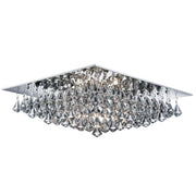 Hanna 8Lt Flush  - Chrome Metal & Clear Crystal