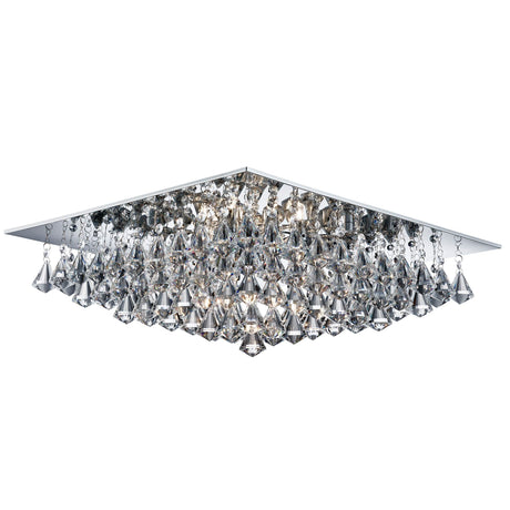 Hanna 8Lt Flush  - Chrome Metal & Clear Crystal