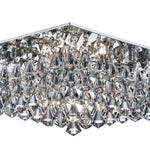 Searchlight Electric Hanna 8Lt Flush  - Chrome Metal & Clear Crystal 7308-8CC