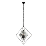 Searchlight Electric Diamond 3Lt Pendant - Black Metal & Clear Glass 7323-3BK