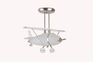 Searchlight Electric Novelty Airplane Pendant  -  Metal, Acrylic & Glass 737