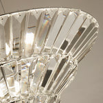 Searchlight Electric Savannah 8Lt Pendant To Flush - Chrome Metal & Clear Crystal 73918-8CC