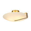 Sundial Flush - Gold Metal & Frosted Glass