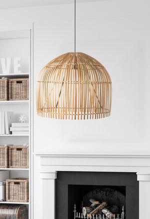 Searchlight Electric Bali Pendant  - Bamboo 7400CW