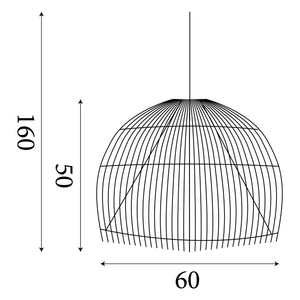 Searchlight Electric Bali Pendant  - Bamboo 7400CW