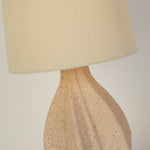 Searchlight Electric Twist 1Lt Table Lamp, Ceramic with Linen Shade 74210CR