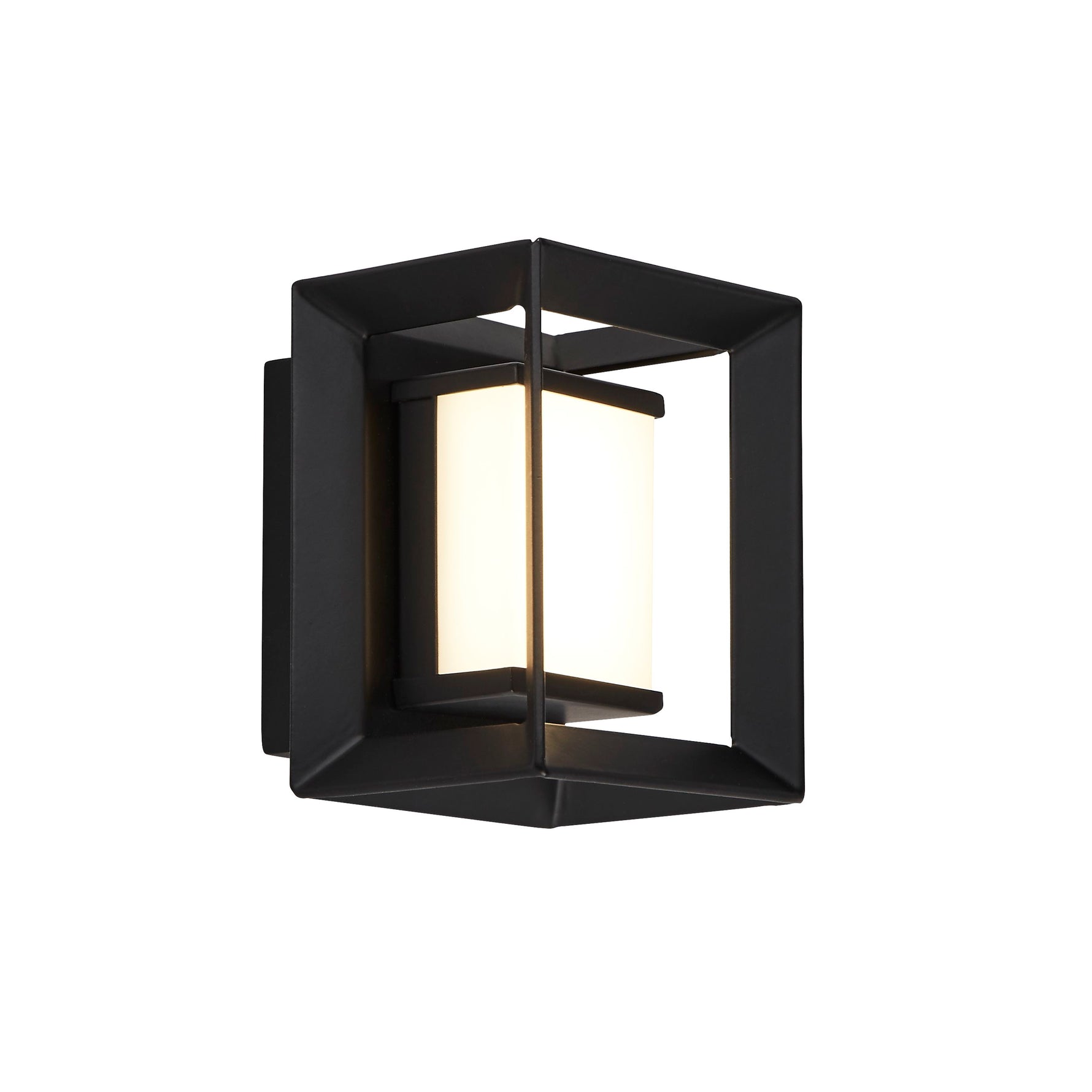 Chaplin Wall Light - Black Metal & Opal Acrylic