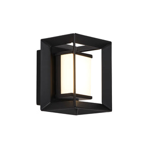 Chaplin Wall Light - Black Metal & Opal Acrylic